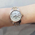 Tissot Le Locle Automatic Diamonds Mother of Pearl White Dial Two Tone Steel Strap Watch For Women - T006.207.22.116.00