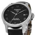 Tissot Le Locle Powermatic 80 Black Dial Black Leather Strap Watch For Men - T006.407.16.053.00
