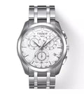 Tissot T Classic Couturier Chronograph White Dial Silver Steel Strap Watch For Men - T101.617.11.031.00