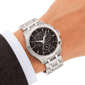 Tissot Couturier Chronograph Black Dial Silver Steel Strap Watch For Men - T035.617.11.051.00