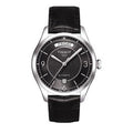 Tissot T One Automatic Black Dial Black Leather Strap Watch For Men - T038.430.16.057.00