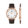 Tissot Tradition 5.5 White Dial Brown Leather Strap Watch for Men - T063.409.36.018.00