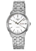 Tissot Automatics III Day Date White Dial Silver Steel Strap Watch For Men - T065.430.11.031.00