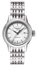 Tissot T Classic Carson Automatic White Dial Silver Steel Strap Watch For Women - T085.207.11.011.00