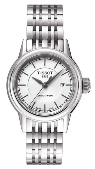 Tissot T Classic Carson Automatic White Dial Silver Steel Strap Watch For Women - T085.207.11.011.00