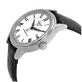 Tissot Carson Powermatic 80 White Dial Black Leather Strap Watch For Men - T085.407.16.013.00