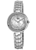 Tissot T Lady Flamingo Mother of Pearl White Dial Silver Steel Strap Watch For Women - T094.210.11.111.00