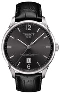 Tissot Chemin Des Tourelles Powermatic 80 Black Dial Black Leather Strap Watch For Men - T099.407.16.447.00