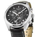 Tissot PR 100 Chronograph Black Dial Black Leather Strap Watch For Men - T101.417.16.051.00