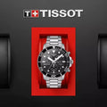 Tissot Seastar 1000 Chronograph Black Dial Silver Steel Strap Watch For Men - T120.417.11.051.00