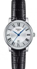 Tissot Carson Premium Lady Silver Dial Black Leather Strap Watch For Women - T122.210.16.033.00