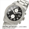 Marc Jacobs Larry Chronograph Black Dial Silver Steel Strap Watch for Men - MBM5050