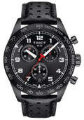 Tissot T Sport PRS 516 Chronograph Black Dial Black Leather Strap Watch for Men - T131.617.36.051.00