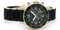 Marc Jacobs Rock Chronograph Black Dial Black Silicone Strap Watch for Women - MBM2552