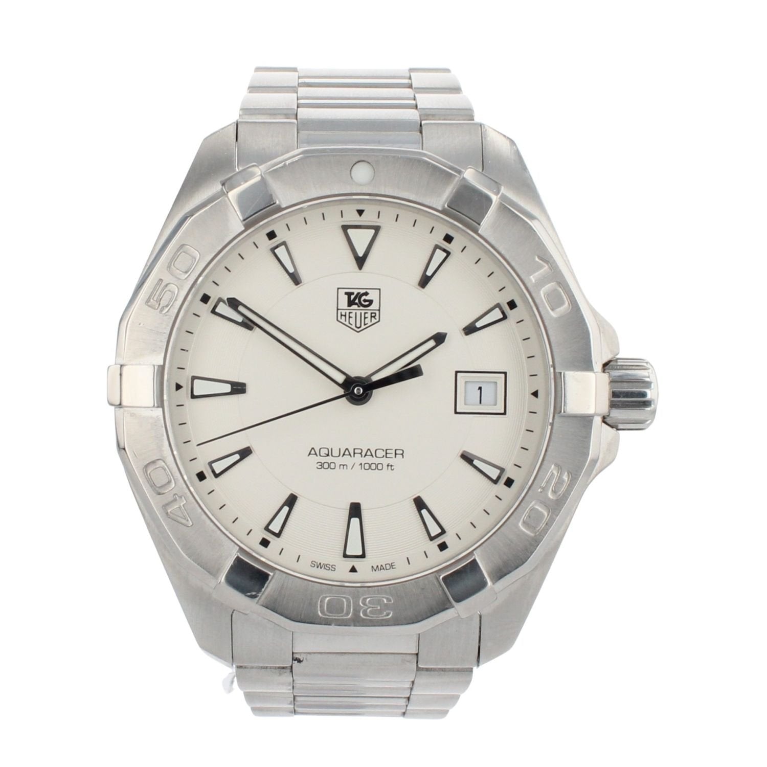 Tag Heuer Aquaracer White Dial Watch for Men - WAY1111.BA0928