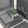 Tag Heuer Aquaracer Calibre 5 Green Dial Silver Steel Strap Watch for Men - WAY201S.BA0927