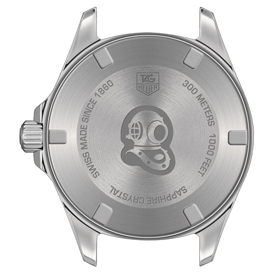Tag Heuer Carrera Aquaracer Quartz Chronograph Black Dial Black Rubber Strap Watch for Men - CAY111A.FT6041