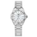 Tag Heuer Aquaracer Professional 200 Quartz Diamond Mother of Pearl Dial Silver Steel Strap Watch for Women - WBP1416.BA0622
