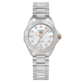 Tag Heuer Aquaracer Professional 200 Quartz Diamonds White Dial Silver Steel Strap Watch for Women - WBP1450.BA0622