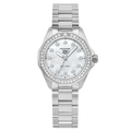 Tag Heuer Aquaracer Professional 200 Quartz Diamond Mother of Pearl Dial Silver Steel Strap Watch for Women - WBP1417.BA0622