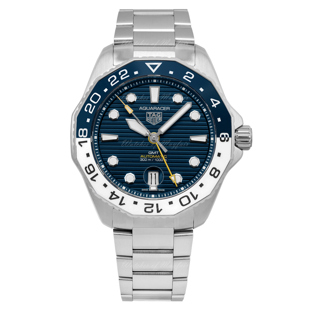 Tag Heuer Aquaracer Professional 300 GMT Automatic Blue Dial Silver Steel Strap Watch for Men - WBP2010.BA0632