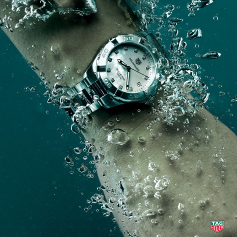 Tag Heuer Aquaracer White Mother of Pearl Dial Watch for Women - WBD1314.BA0740