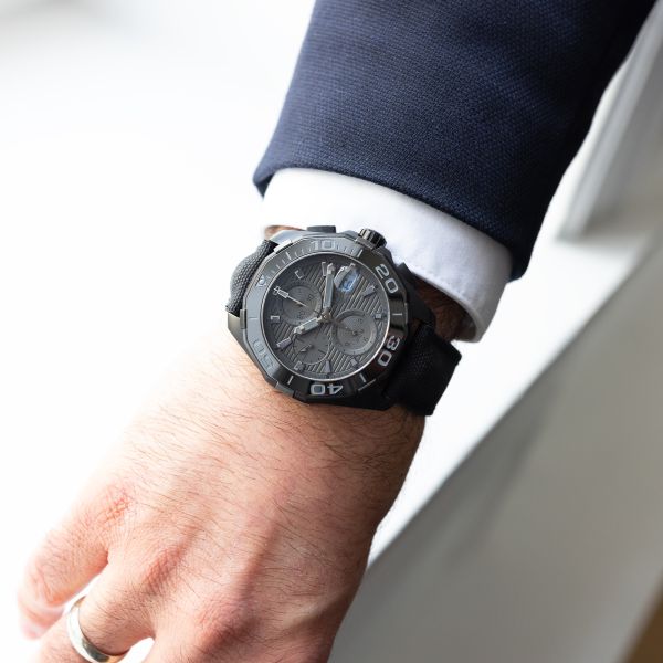 Tag Heuer Aquaracer Titanium Grey Dial Watch for Men - CAY218B.FC6370