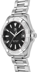 Tag Heuer Aquaracer Quartz Black Dial Silver Steel Strap Watch for Men - WAY1110.BA0928