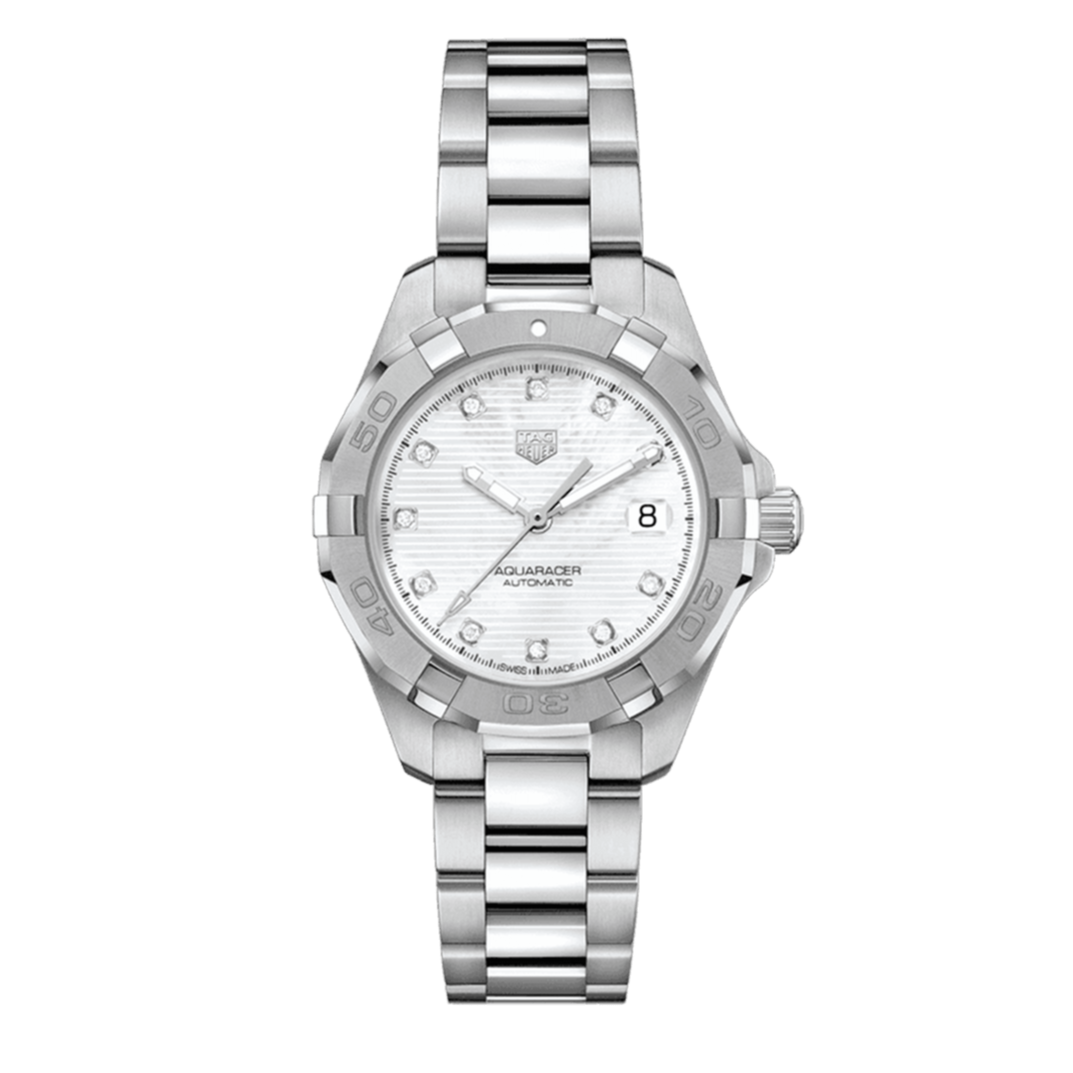 Tag Heuer Aquaracer White Mother of Pearl Dial Watch for Women - WBD1314.BA0740