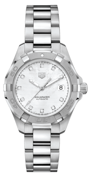 Tag Heuer Aquaracer White Mother of Pearl Dial Watch for Women - WBD1314.BA0740