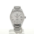 Tag Heuer Carrera Automatic Caliber 5 White Dial Silver Steel Strap Watch for Men - WAR211B.BA0782