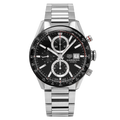 Tag Heuer Carrera Automatic Chronograph Black Dial Silver Steel Strap Watch for Men - CBM2110.BA0651