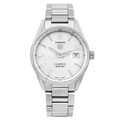 Tag Heuer Carrera Automatic Caliber 5 White Dial Silver Steel Strap Watch for Men - WAR211B.BA0782