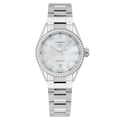 Tag Heuer Carrera Date Diamonds Mother of Pearl Dial Silver Steel Strap Watch for Women - WBN2414.BA0621