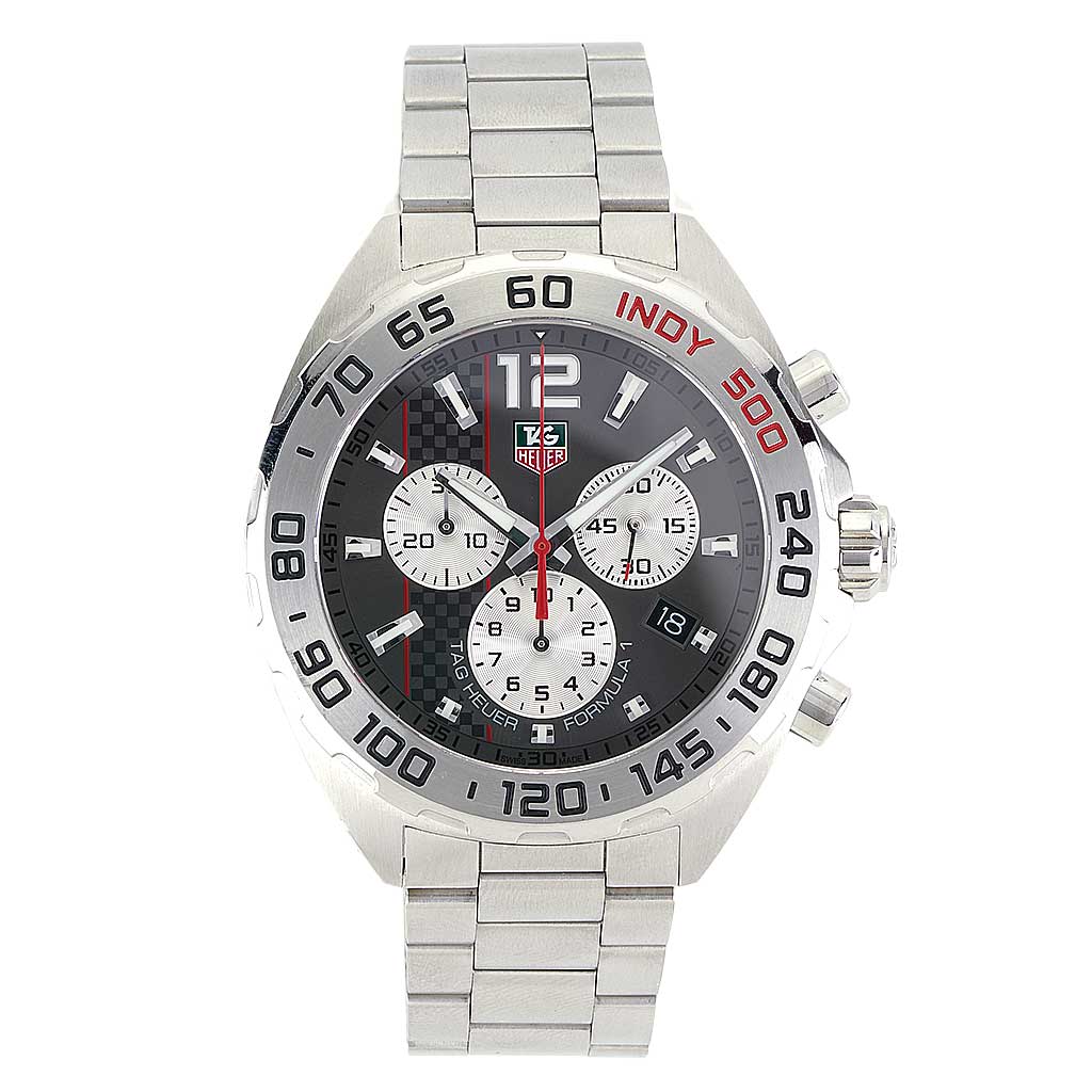 Tag Heuer Formula 1 Chronograph Grey Dial Silver Steel Strap Watch for Men - CAZ1114.BA0877