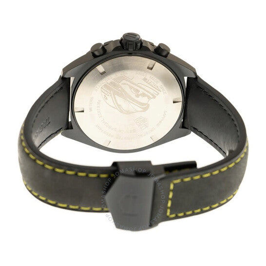 Tag Heuer Formula 1 Chronograph Senna Black Dial Black Leather Strap Watch for Men - CAZ101AJ.FC6487