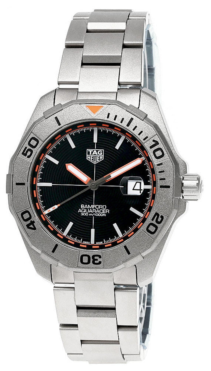 Tag Heuer Aquaracer Bamford Automatic Black Dial Grey Steel Strap Watch for Men - WAY208F.BF0638