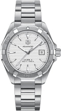 Tag Heuer Aquaracer Automatic White Dial Silver Steel Strap Watch for Men - WAY2111.BA0928