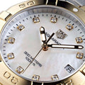 Tag Heuer Aquaracer White Mother of Pearl Dial Two Tone Steel Strap Watch for Women - WBD1322.BB0320