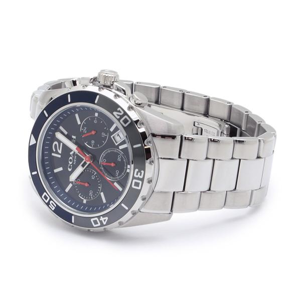 Coach Kent Chronograph Blue Dial Silver Steel Strap Watch for Men - 14602555