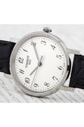 Tissot T Classic Desire White Dial Black Leather Strap Watch For Men - T52.1.421.12
