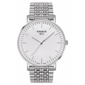 Tissot T Classic Everytime Large White Dial Silver Steel Strap Watch for Men - T109.610.11.031.00