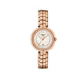 Tissot T Lady Flamingo Mother of Pearl Dial Rose Gold Steel Strap Watch For Women - T094.210.33.116.02