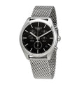 Tissot PR 100 Chronograph Black Dial Silver Mesh Bracelet Watch For Men - T101.417.11.051.01