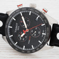 Tissot PRS 516 Chronograph Black Dial Black Leather Strap Watch For Men - T100.417.16.051.00
