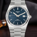 Tissot PRX Powermatic 80 Blue Dial Silver Steel Strap Watch For Men - T137.407.11.041.00