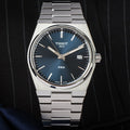 Tissot T Classic PRX Blue Dial Silver Steel Strap Watch For Men - T137.410.11.041.00
