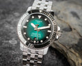 Tissot Seastar 1000 Powermatic 80 Green Dial Silver Steel Strap Watch For Men - T120.407.11.091.01
