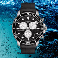 Tissot Seastar 1000 Chronograph Black Dial Black Rubber Strap Watch For Men - T120.417.17.051.00