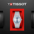 Tissot PRX Light Blue Dial Silver Steel Strap Watch For Women - T137.210.11.351.00